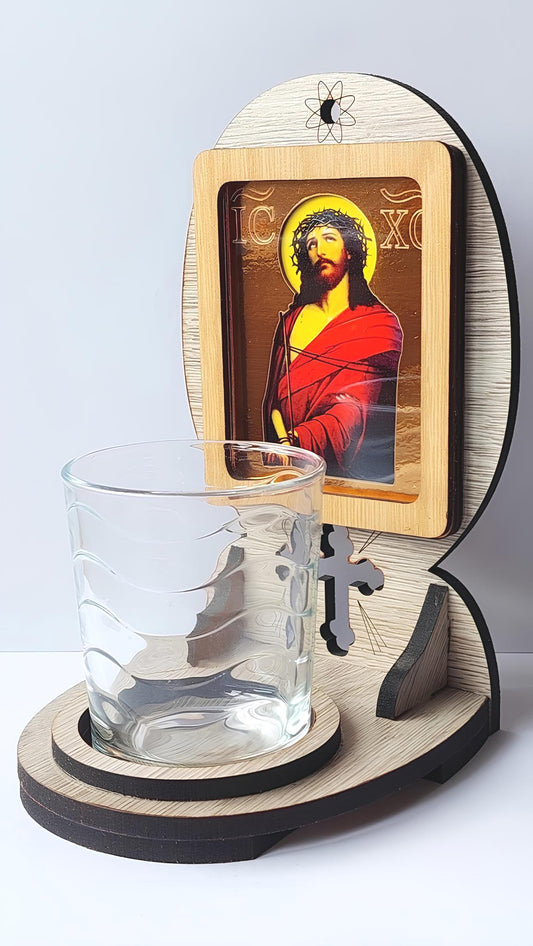 Candela cu Icoana Mântuitorului de la Sihăstria