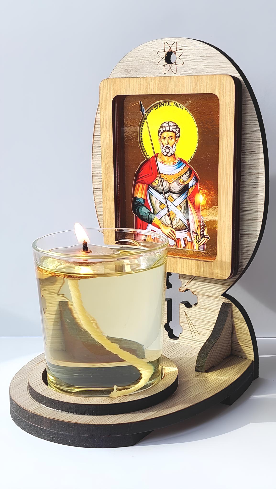 Candela cu Sfântul Mina
